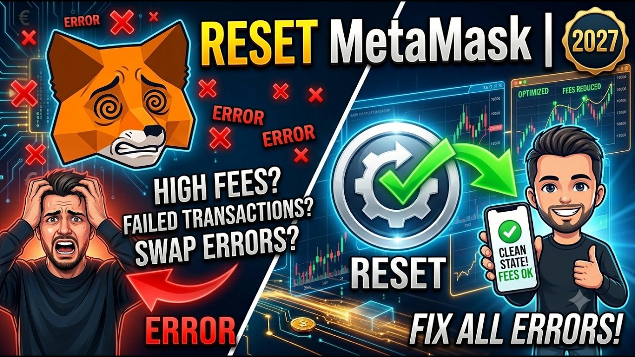 Сброс MetaMask | Во избежание высоких комиссий, неудачных транзакций и ошибок свопа (2027)