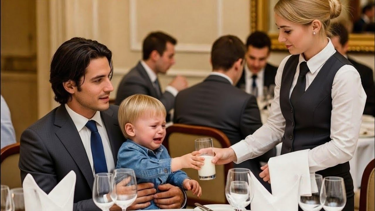 Billionaire’s Son Kept Crying in the Restaurant—Until the Waitress Whispered, “He Just Needs a Mom…”