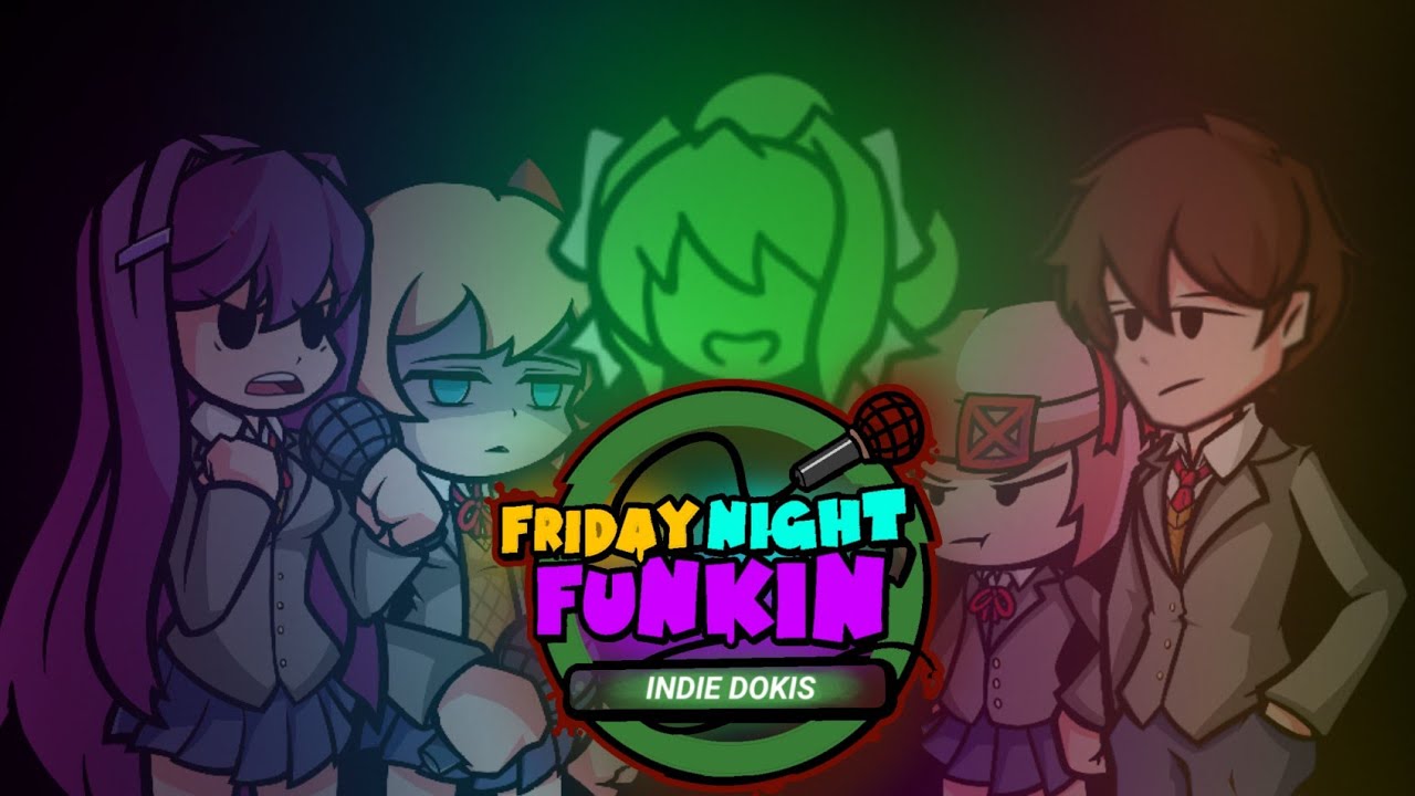Friday Night Funkin' Indie Dokis Demo (Indie Cross X Doki Doki Takeover) Full Gameplay +Download