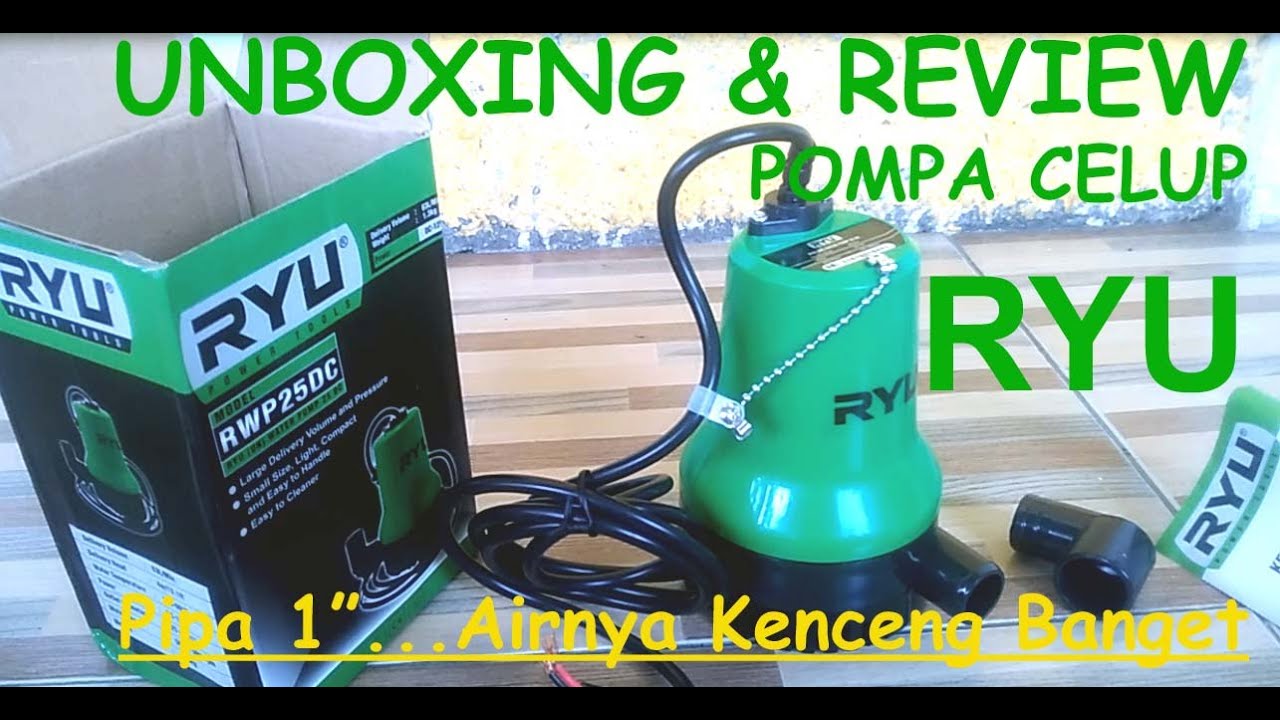 POMPA AIR CELUP RYU DC 12 volt unboxing dan review