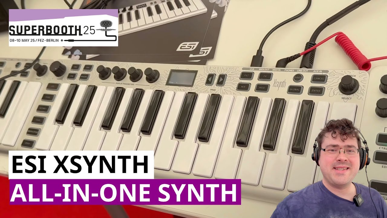 ESI XSynth — синтезатор с Poly Aftertouch, MIDI-клавиатурой и аудиоинтерфейсом | Superbooth 2025