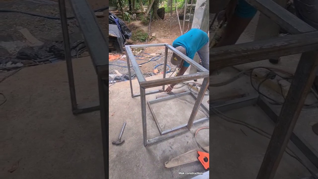 How to prepare steel frame work for table 🤔🔨🗃️