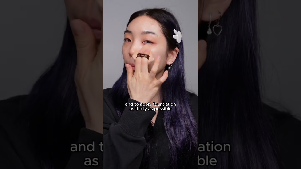 how to apply foundation without it looking cakey I no spatula needed I #shorts