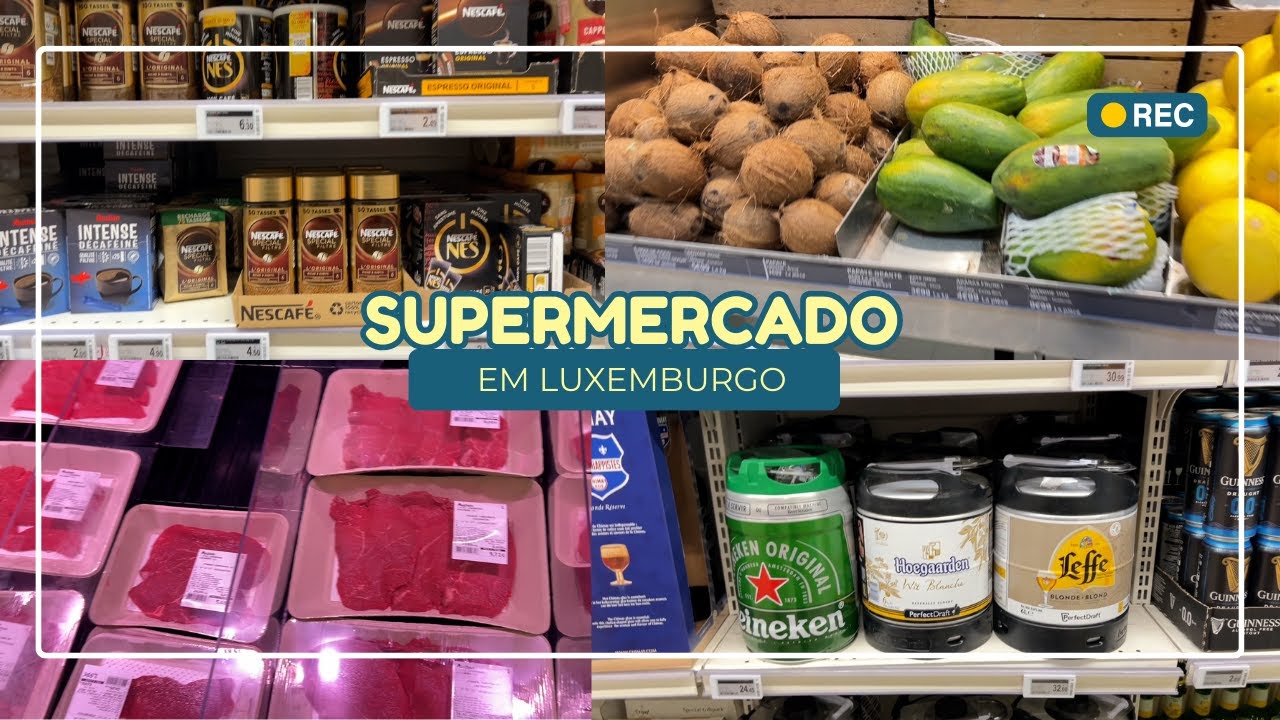 TOUR PELO SUPERMERCADO EM LUXEMBURGO - O PAÍS COM MAIOR SALÁRIO MÍNIMO DA EUROPA