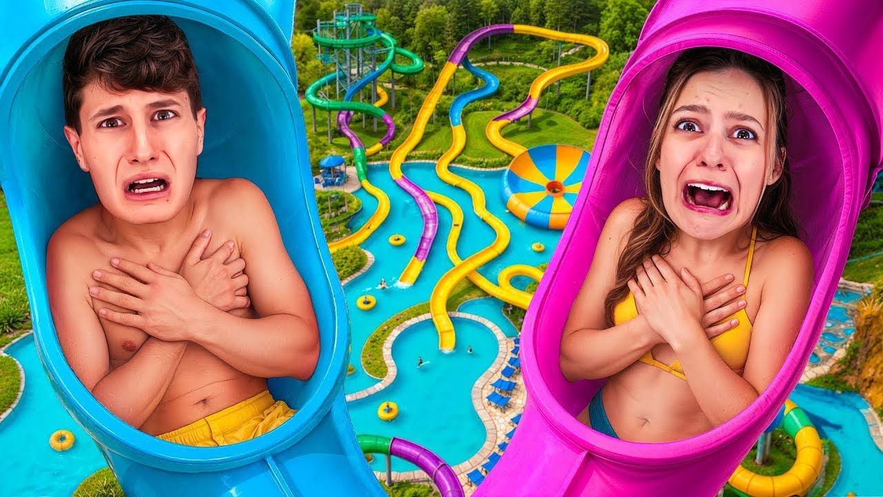 Les toboggans les plus effrayants du parc aquatique 😯😅 Ninna et Matti