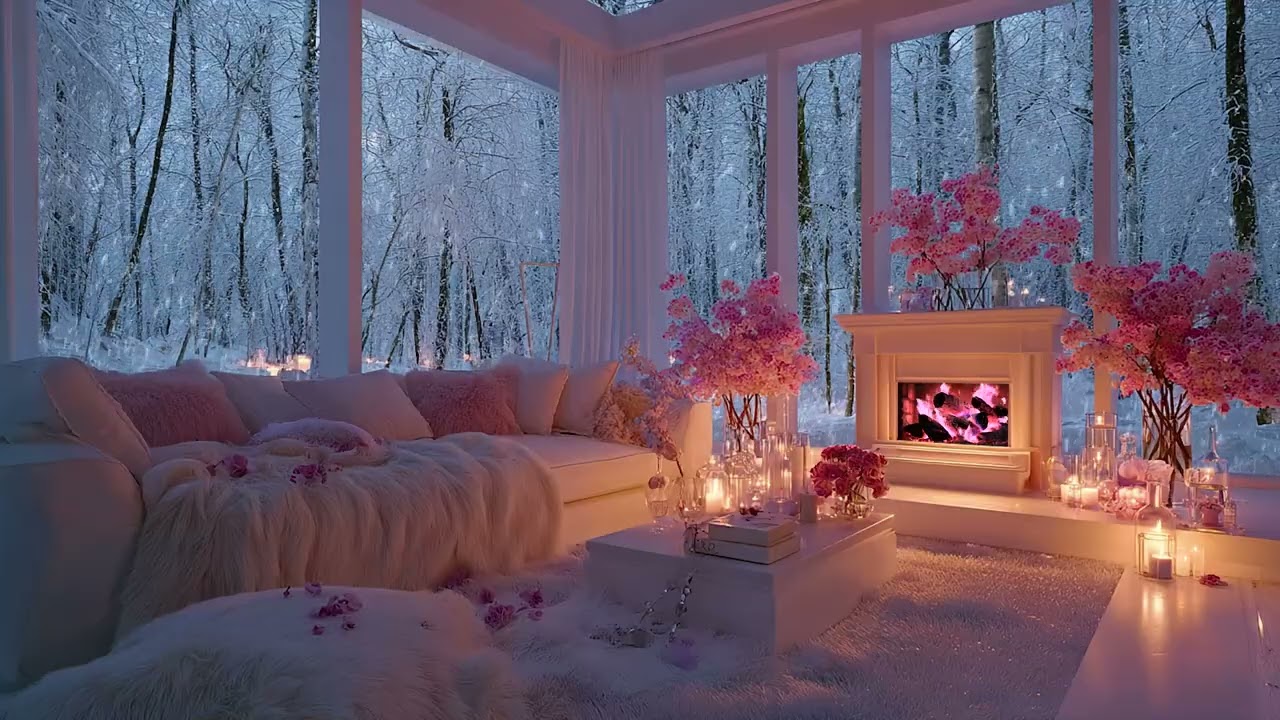 Winter Wind and Fireplace Sounds Creating the Perfect Cozy Ambience for Sleep and Relaxation