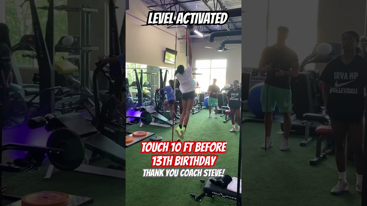 12 Year Old #Volleyball Player Milan Tallman Touches 10' Before 13th Birthday #elitetraining #goals