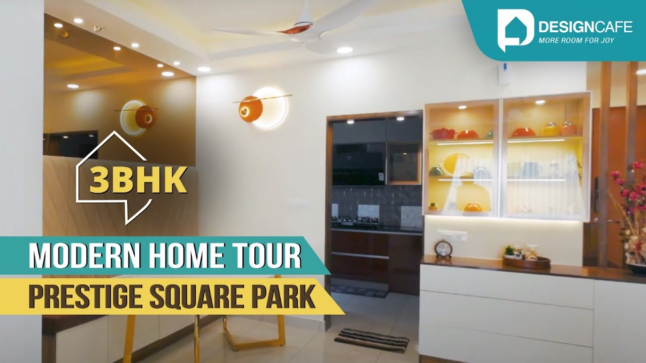 Real Homes: Modern Living at Prestige Square Park | 3BHK Home Tour by DesignCafe
