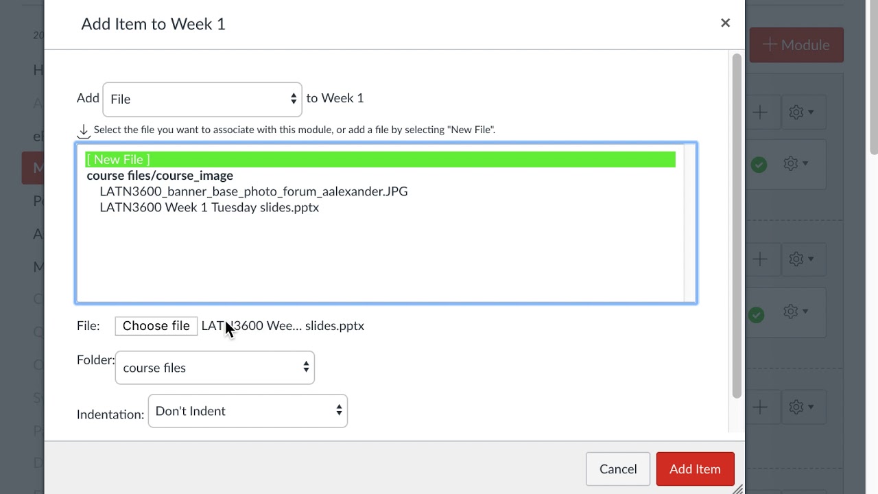 Staff - Add a file to a Canvas module (e.g. share lecture notes with students)