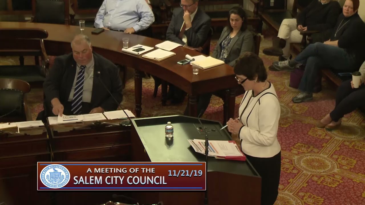 Salem, Massachusetts City Council Meeting 11/21/19