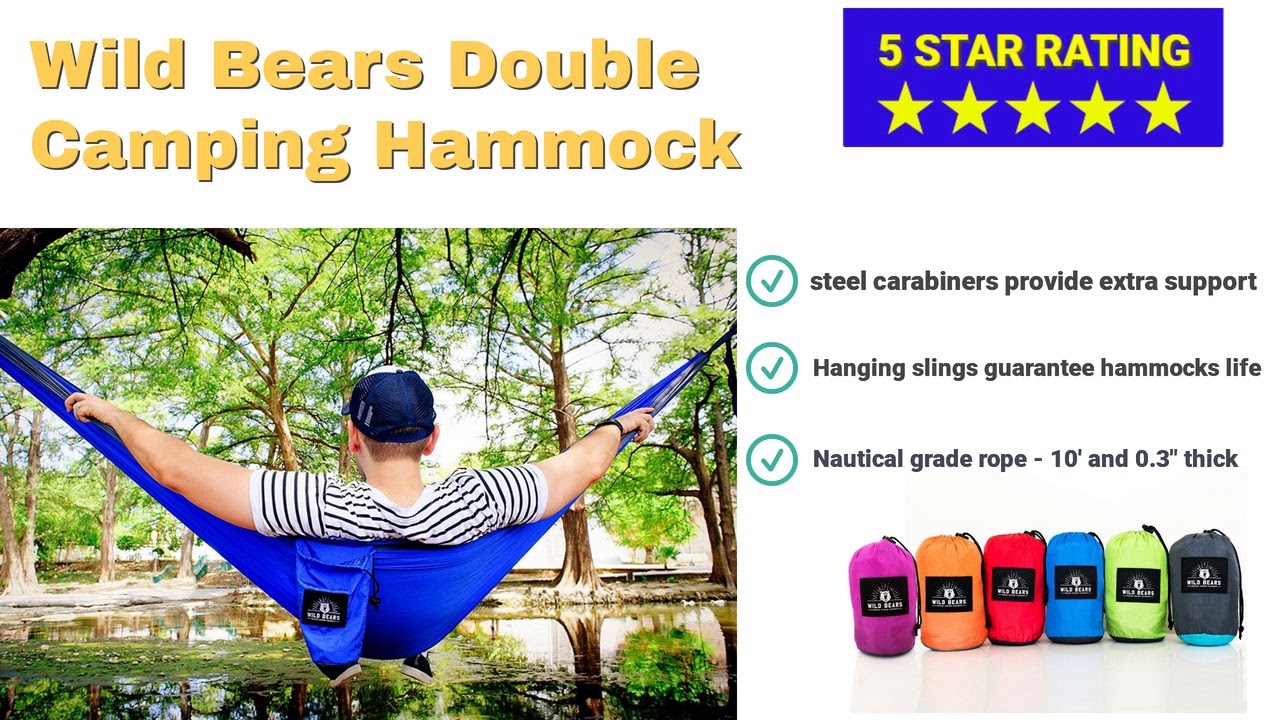 Double Camping Hammock Wild Bears Wild Bears  Dual Camping Hammock