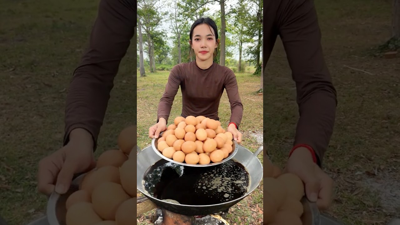 Cooking yummy deep fried egg recipe