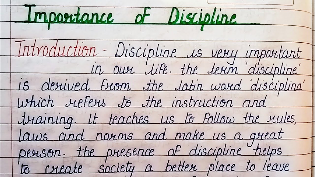 essay on Importance of Discipline in English | Importance of Discipline| essay writing| English