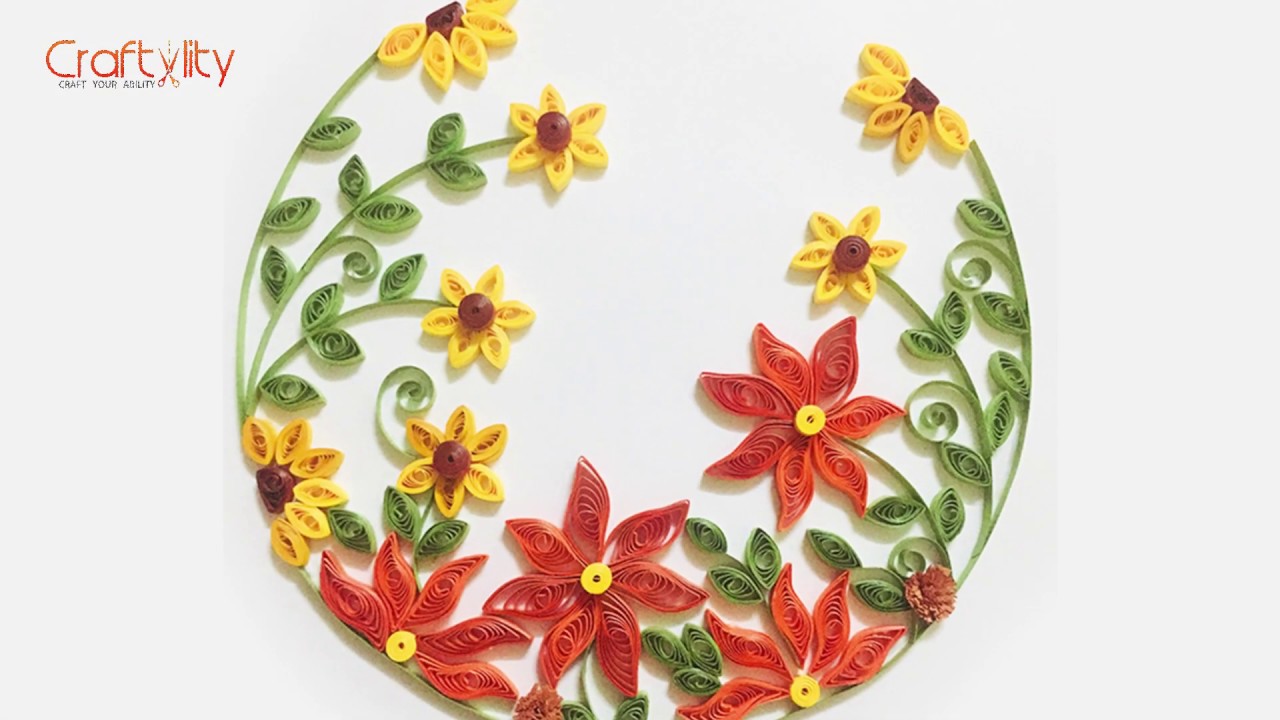 Paper Quilling flower card design | Quilling flower card | Quilling card design