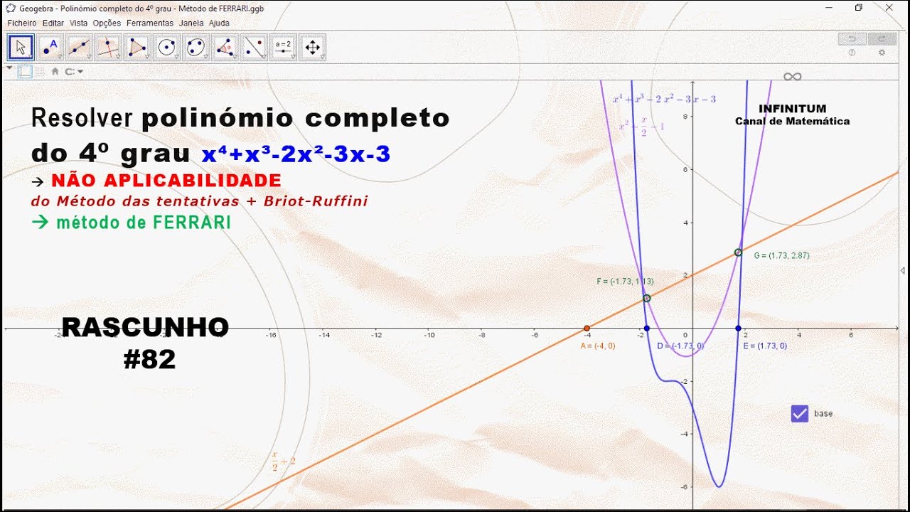 Polinómio completo do 4º grau - Resolução pelo método de FERRARI / RASCmat #82