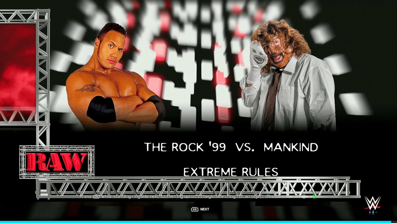 WWE 2K25 - The Rock vs. Mankind | Extreme Rules Match for Ultimate Supremacy!