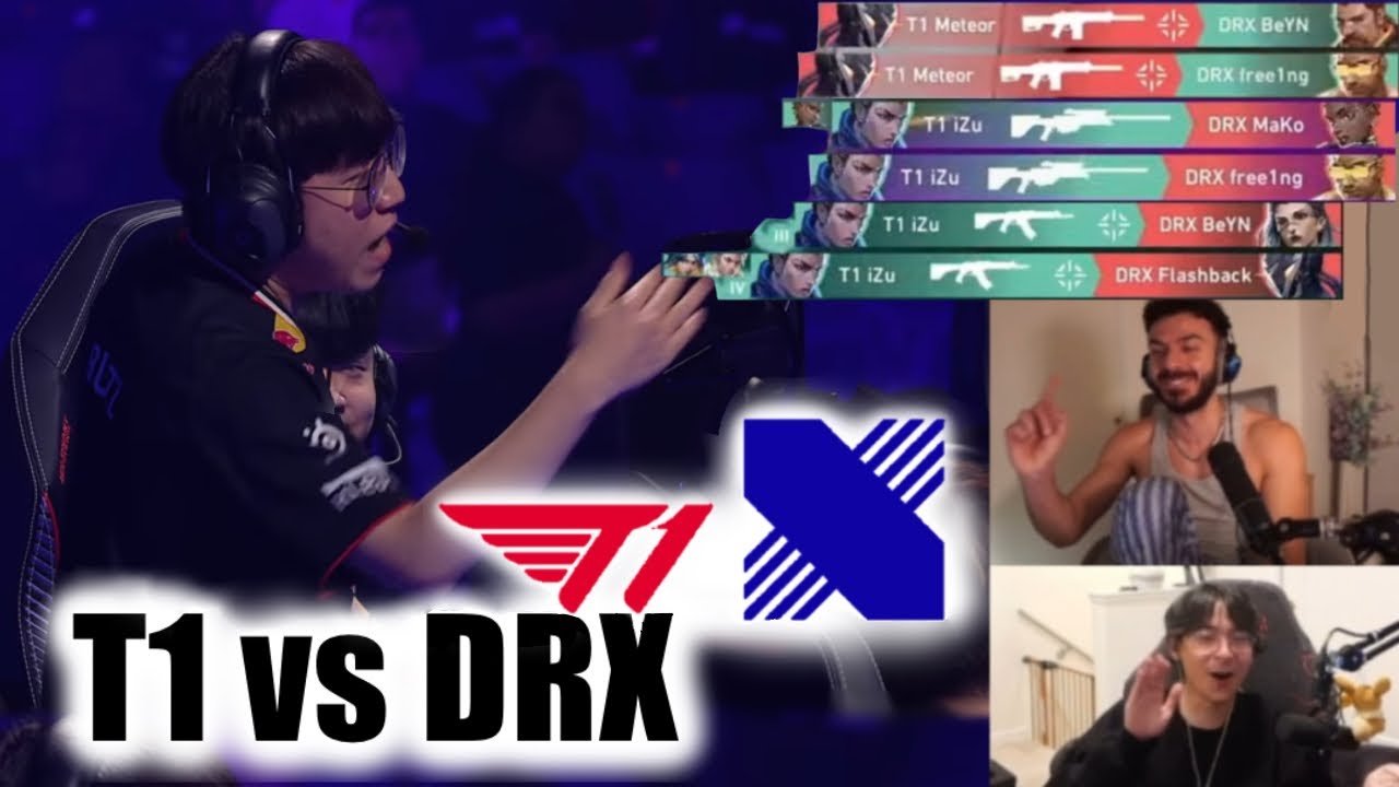 Реакции T1 vs DRX - ( tarik, TenZ, Laz )