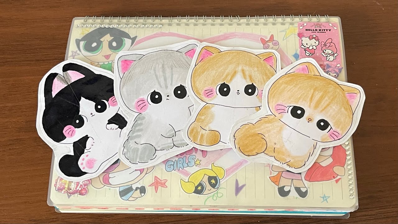 🌸Asmr🌸👾 Let's dress up the cats.👾✨@Kawaiipaperdiy @Papersupriceasmr 💗💗💗