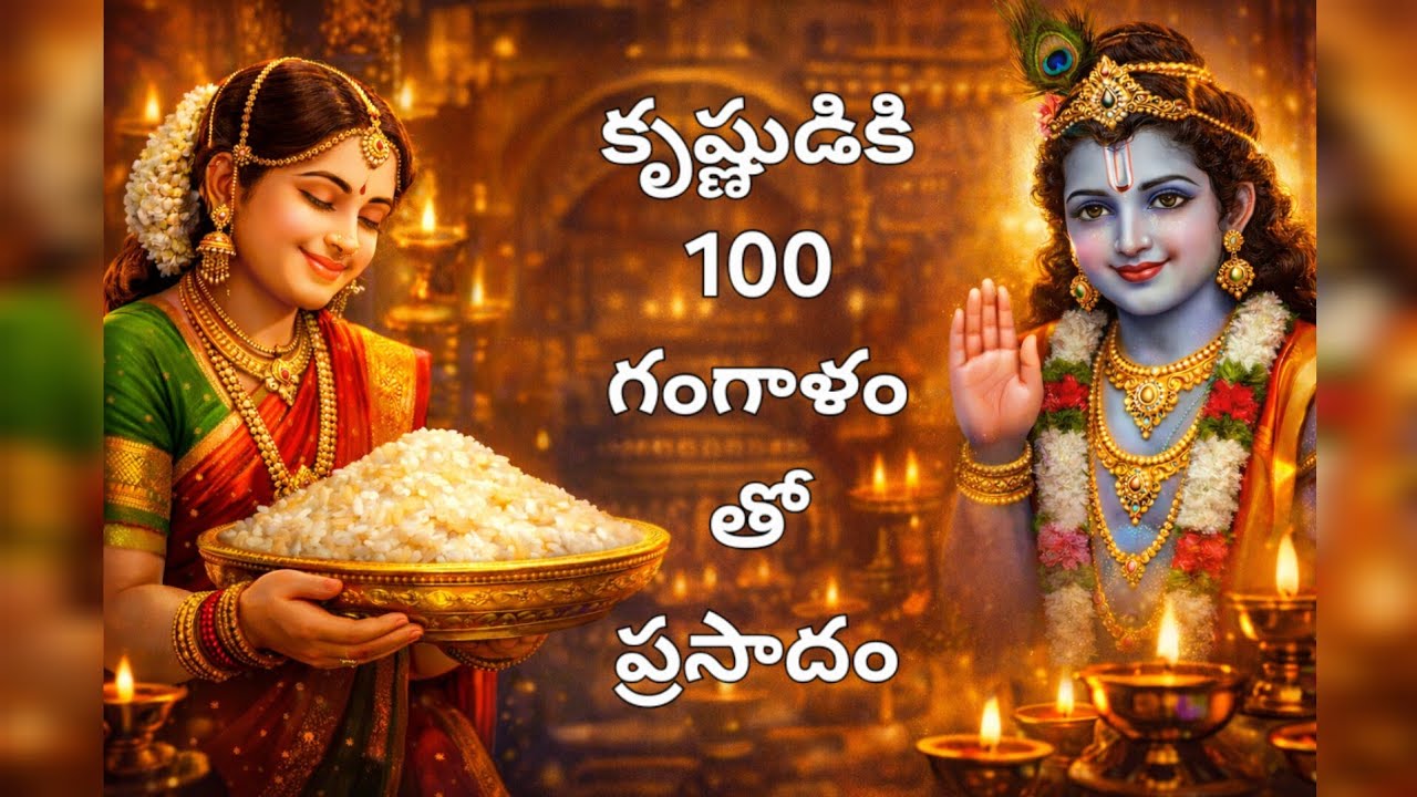గోదాదేవి భక్తి అద్భుతం | కృష్ణుడికి 100 గంగలల ప్రసాదం | Andal Story Telugu