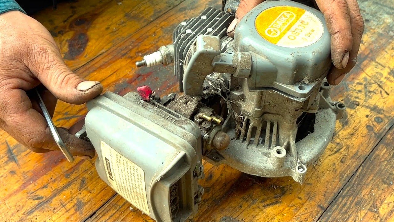 Restoration Old Engine Lawn Mower // Restore Engine Honda Gx35