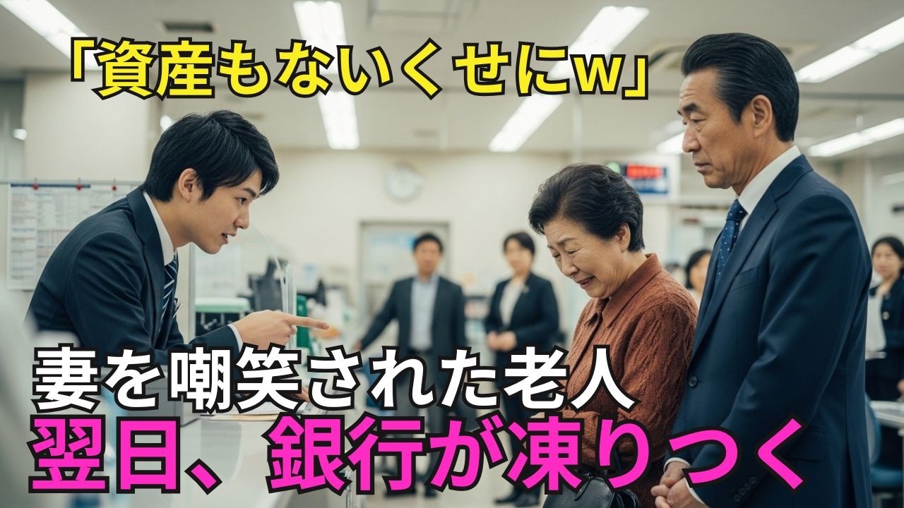 【スカッと】妻を侮辱された老人。「覚えておきます」→銀行大崩壊。【シニア】
