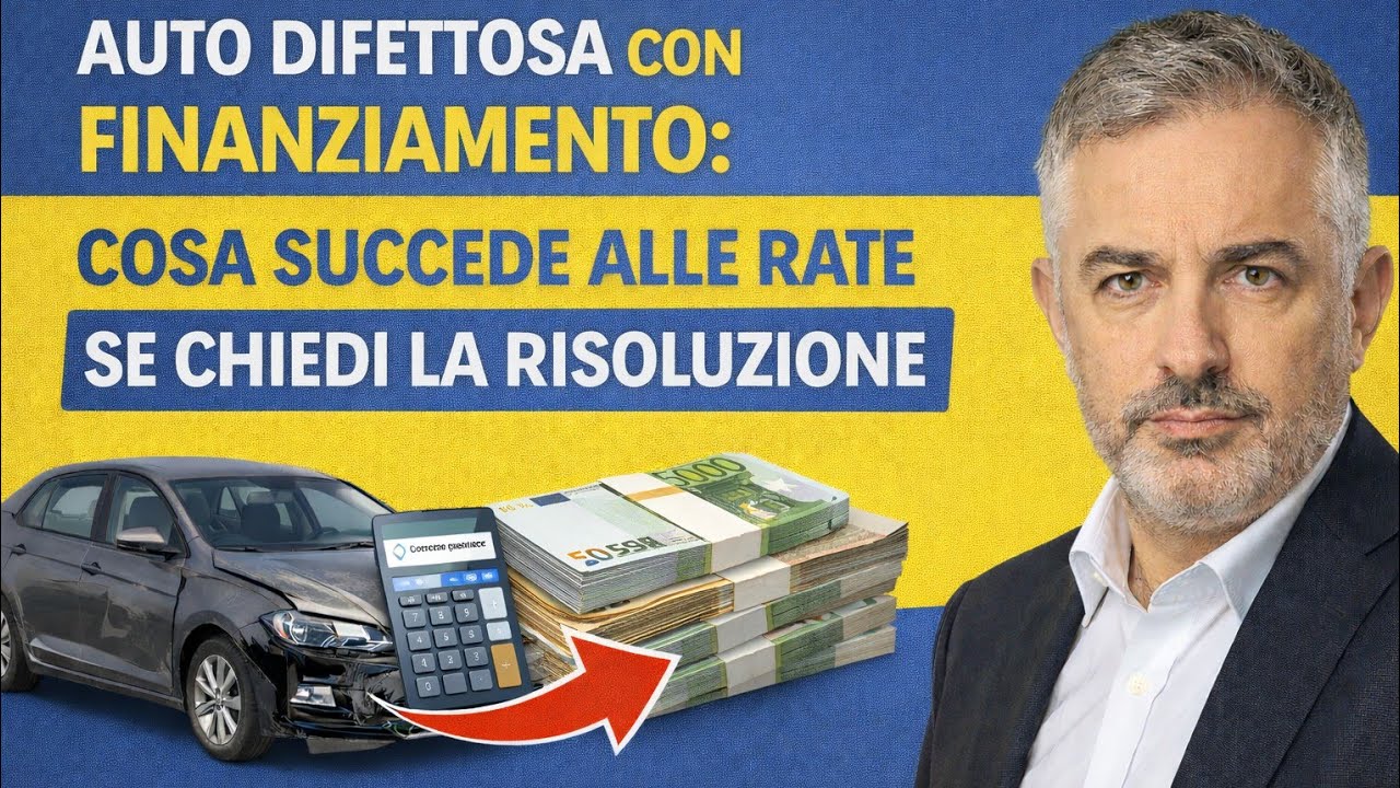 Auto difettosa con finanziamento: cosa succede alle rate se chiedi la risoluzione