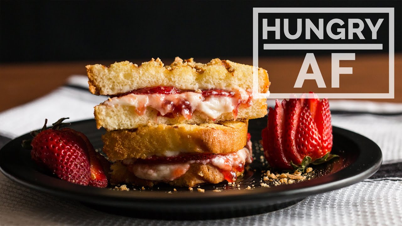 Grilled Strawberry Cheesecake Sandwich l Hungry AF
