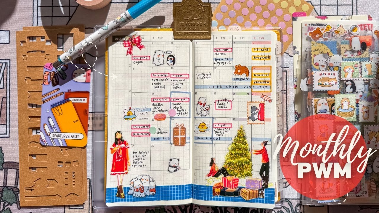 Hobonichi Weeks 2026: Декабрьский ежемесячный выпуск PWM