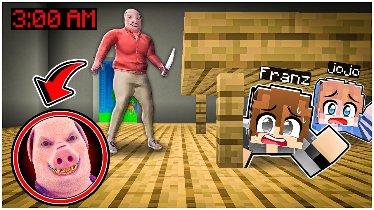 FRANZ & JOJO SEMBUNYI DARI MANUSIA BABI MENGERIKAN di MINECRAFT