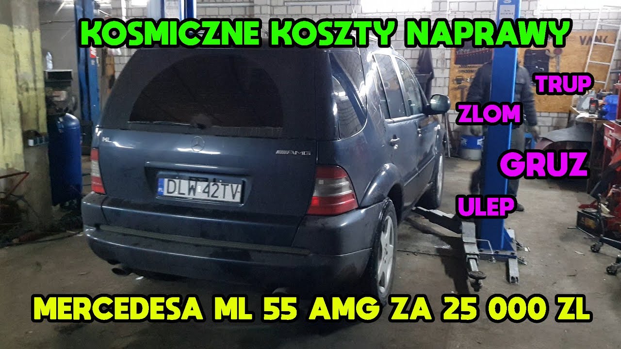 KOSMICZNE koszty NAPRAWY w ML 55 AMG za 25 000 ZŁ?! Mercedes W163 5.4 PIERWSZY SERWIS po zakupie!