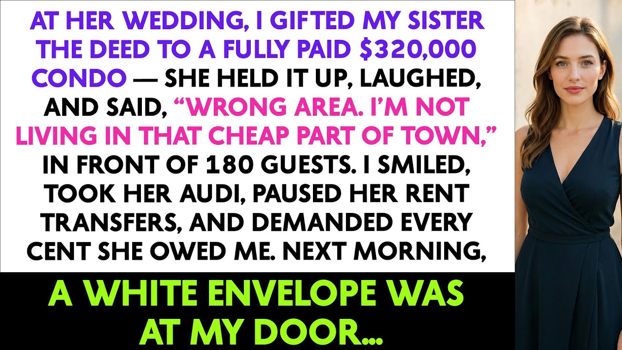 At Her Wedding, I Gifted My Sister The Deed To A Fully Paid $320,000 Condo — She Held It Up, Laughed