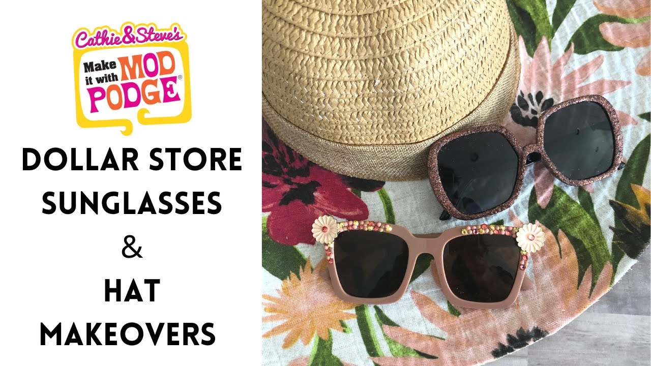 Beach Hat & Sunglasses Makeovers with Mod Podge