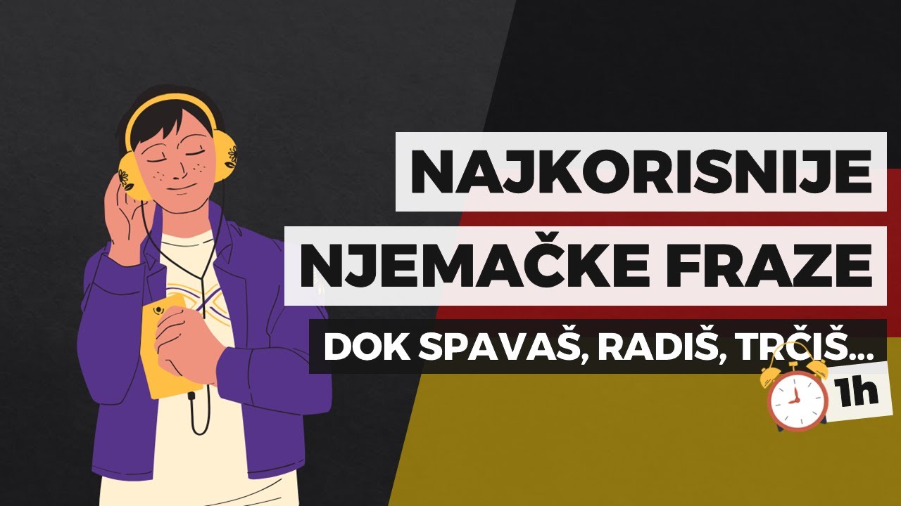 Nauči njemački dok spavaš, radiš, trčiš...  – najkorisnije njemačke fraze (1h) | Praktični njemački