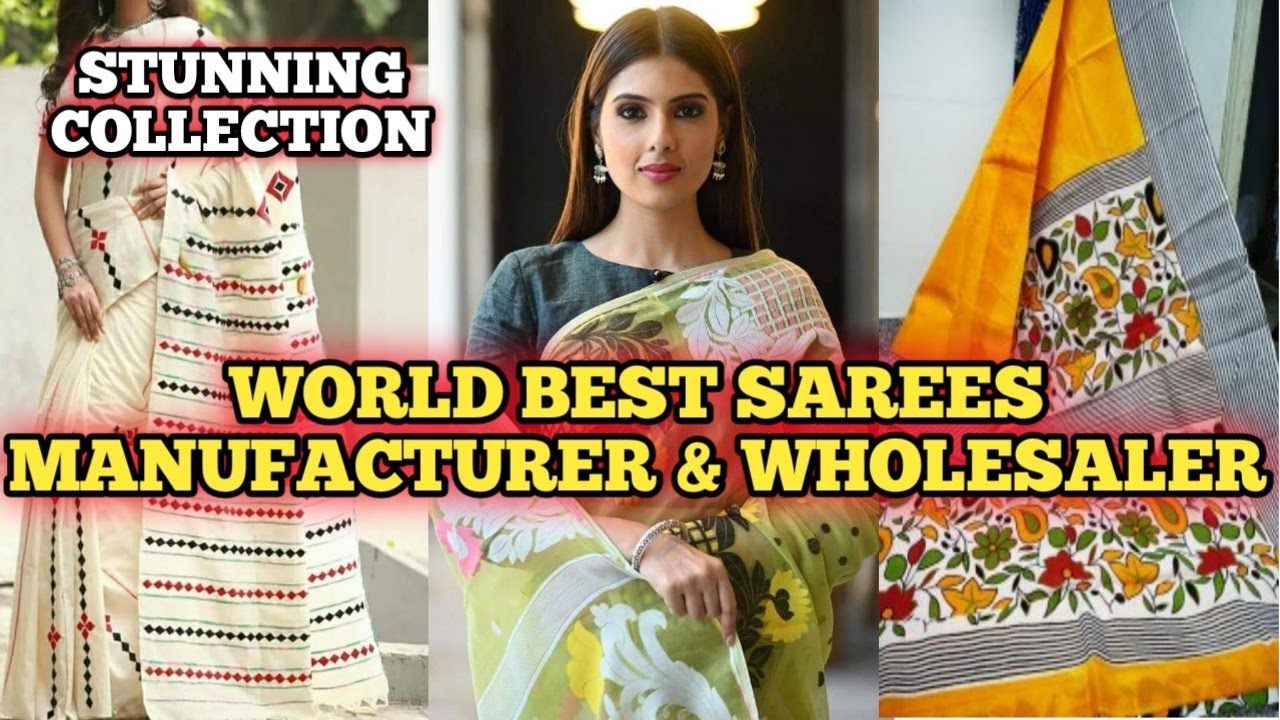 Shantipur Linen Dhakai Jamdani Tant Handloom Printed Sarees Manufacturer & Wholesaler