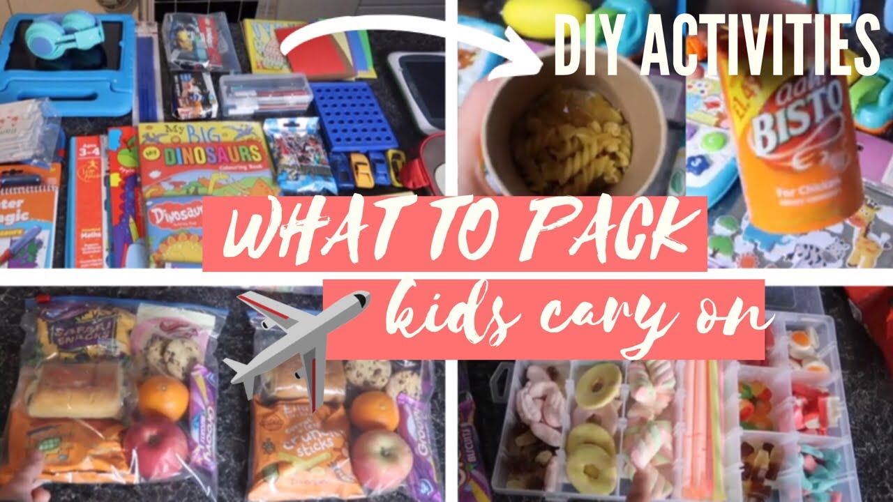 WHAT TO PACK? KIDS CARRY ON PLANE BAG IDEAS | BABY AND TODDLER | DIY ACTIVITIES | BECCA HOWELL
