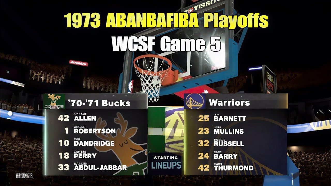 1973 ABANBAFIBA Playoffs - Milwaukee Bucks vs Golden State Warriors - WCSF Game 5 - S1E39