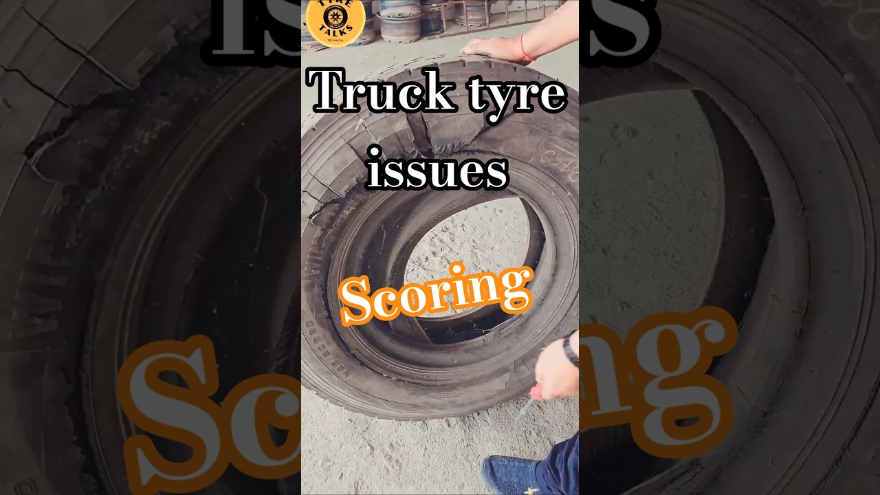 Scoring in truck tyres #tyre #automobile #tyer #damage #trucking #facts #explanation #car #sharp