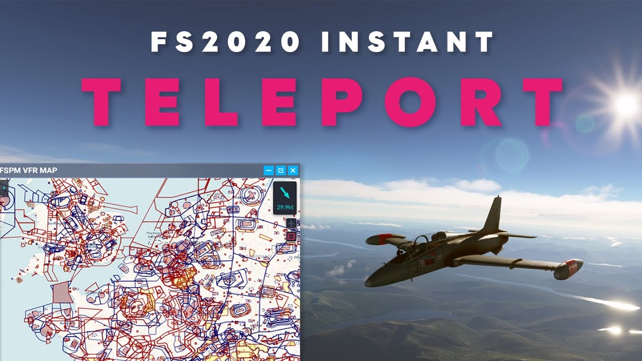 FS2020 Teleportation! New integrated map add-on with charts + GPS. Go anywhere with this in seconds!