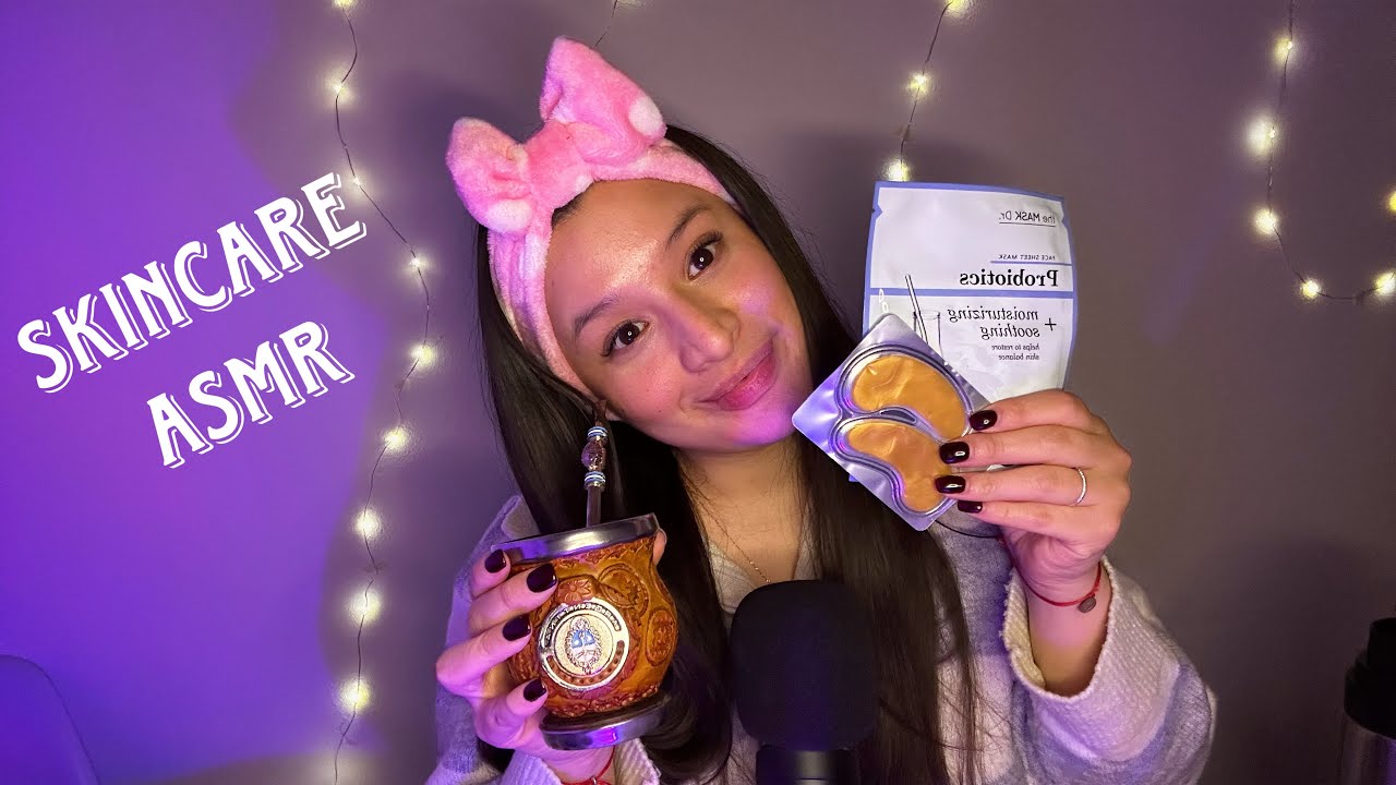 ASMR | Charlita mientras me desmaquillo, rutina de Skincare, un poco de mates y chisme fresco 🙈✨