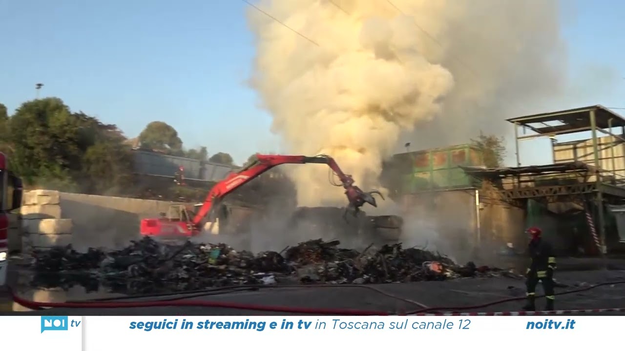 Rifiuti a fuoco all’ex inceneritore di Falascaia