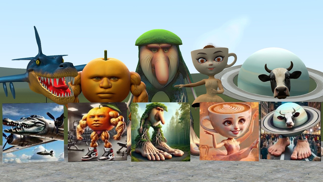 ALL ITALIAN BRAINROT NEXTBOTS AND THEIR 3D COUNTERPARTS In Garry's Mod!