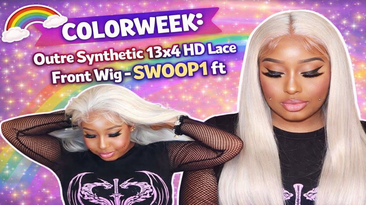 🌈COLORWEEK: Outre  Synthetic 13x4 HD Lace Front Wig - SWOOP1 ft. @Ebonyline_Official