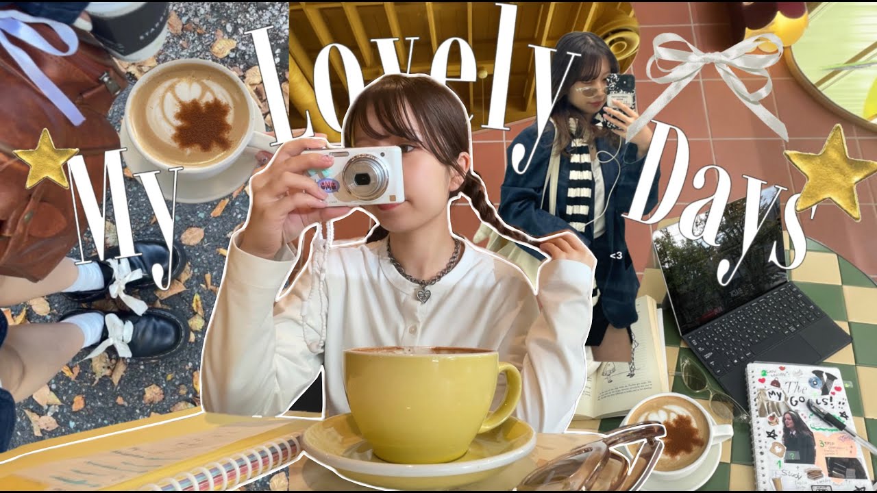 🎀MY LOVELY DAYS🎀 my first vlog! | cafe, work, and super shy talk…