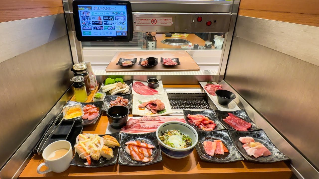 $25 Japanese All You Can Eat BBQ Conveyor Belt