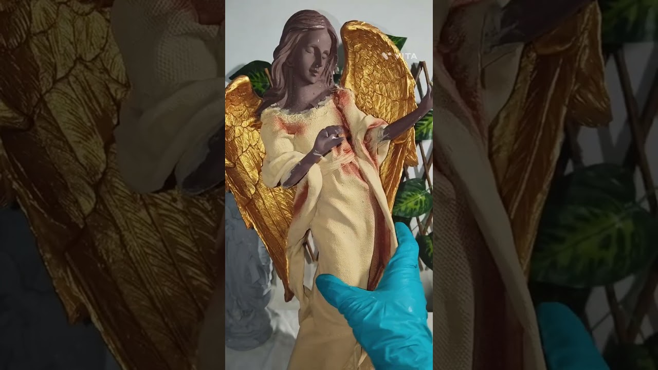 Como pintar angel violín(técnicas mixtas)