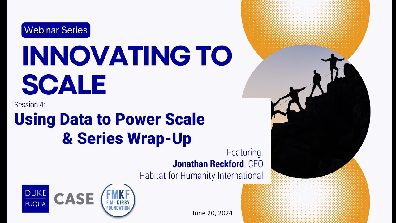 Innovating to Scale Webinar Series #4: Using Data to Power Scale