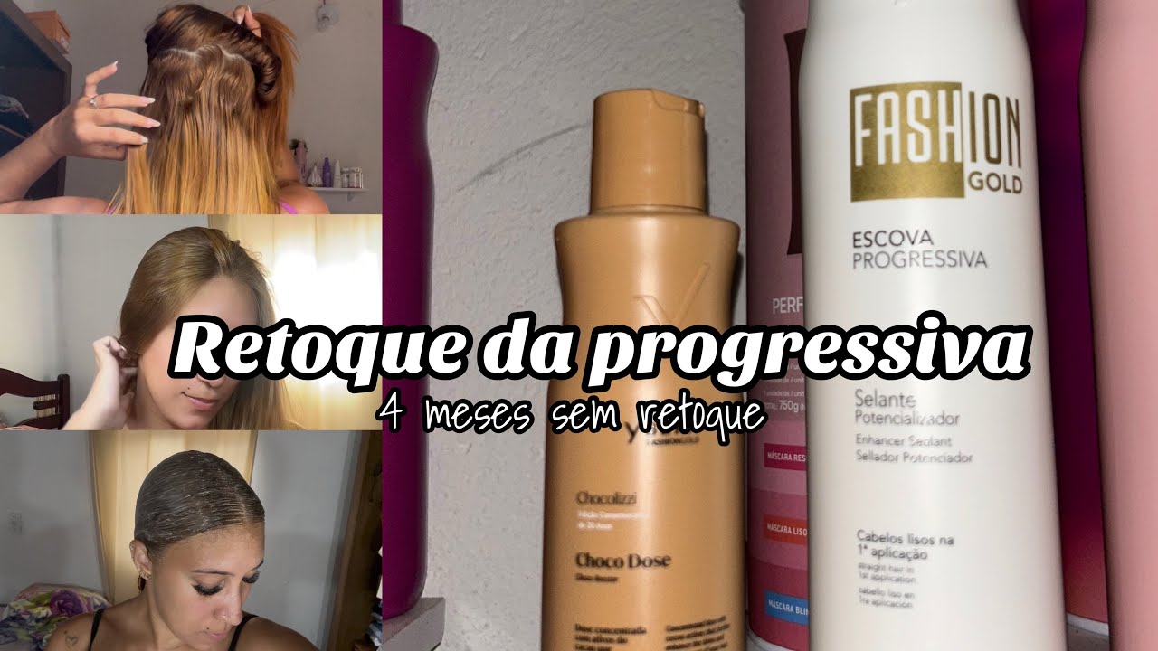 Retoque da minha PROGRESSIVA ✨| passo a passo completo 🩷