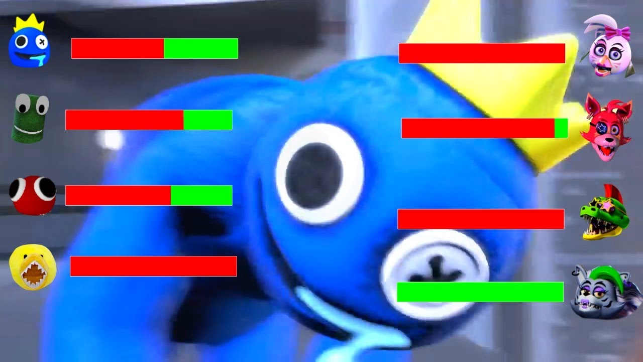 [SFM FNaF] Rainbow Friends vs Rockstar WITH Healthbars
