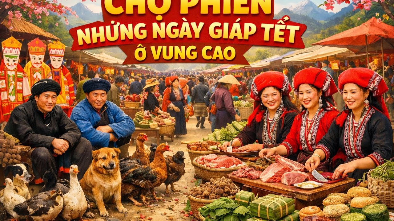 CHỢ PHIÊN HỢP THÀNH -CHỢ LỚN THỨ HAI TÂY BẮC NHỘN NHỊP NHỮNG NGÀY CẬN TẾT .