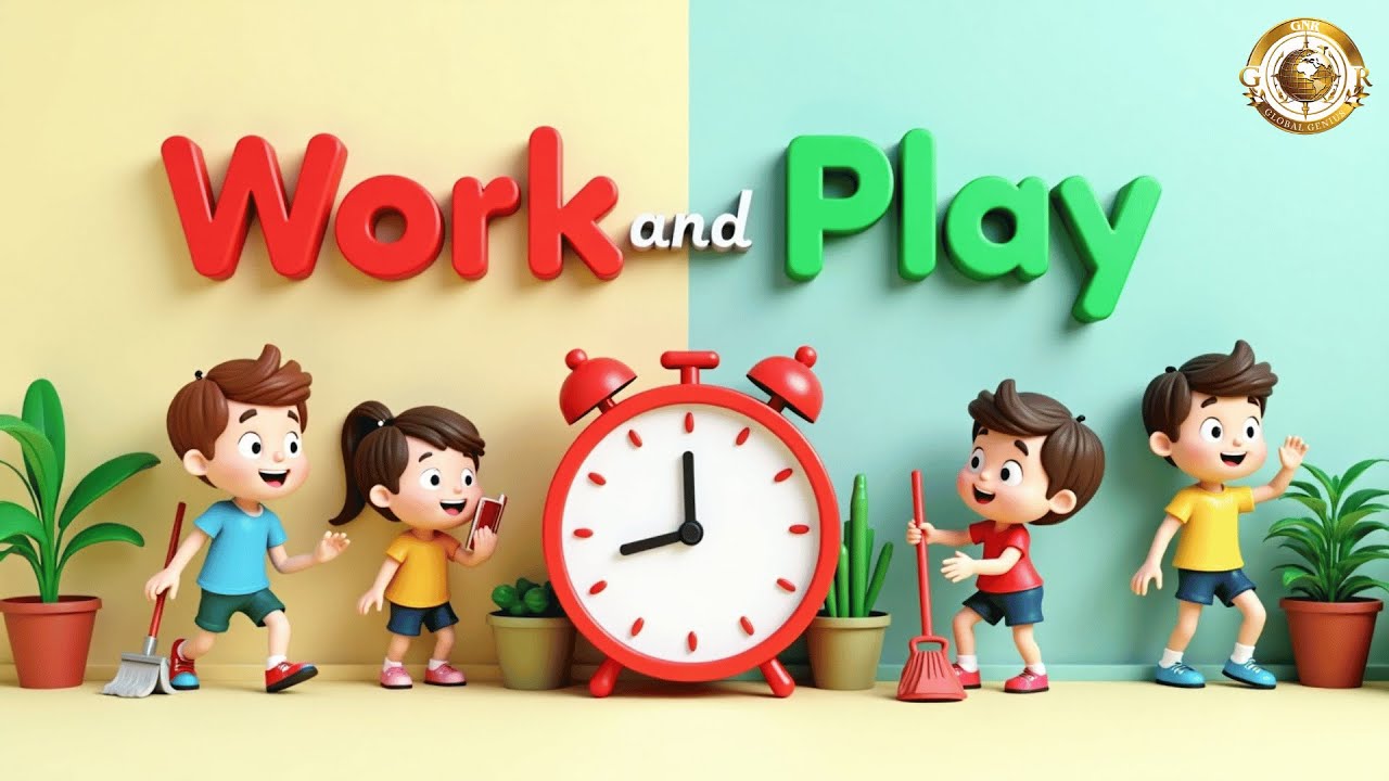 Work and Play | Animated Rhyme | GNR Global Genius